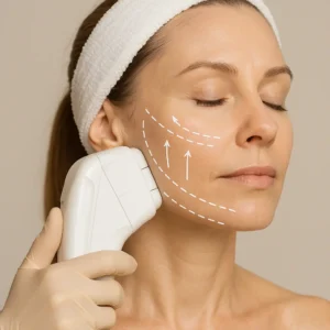 Woman having HI-FU to reduce wrinkles call LA LIPO Waltham's Cross Now!