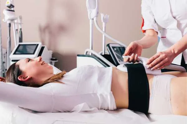 woman having body sculpting to help improve her body image and her mental health Waltham's Cross